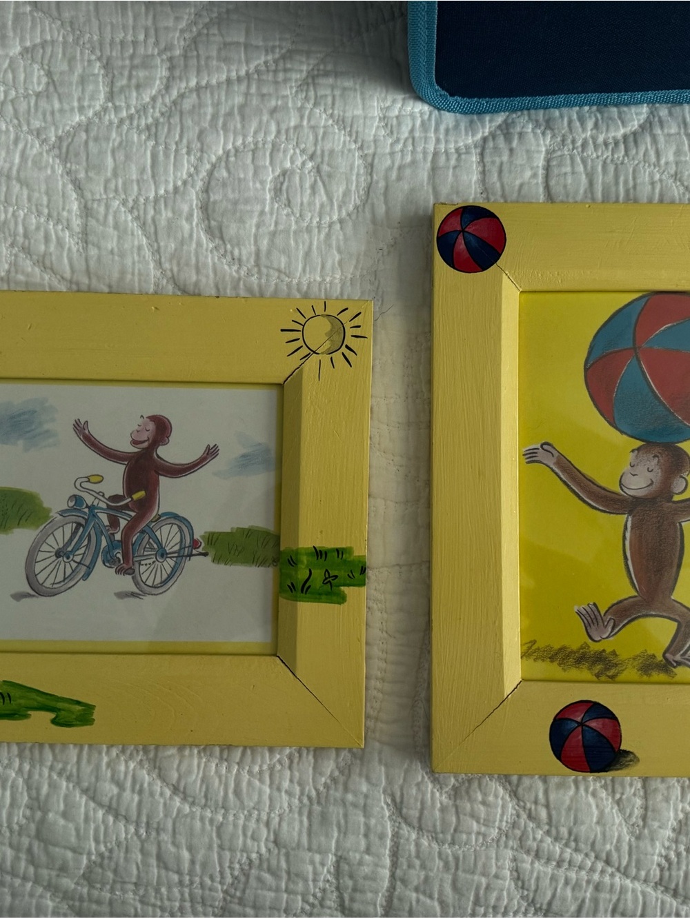 thirty-one Yellow Curious George Wooden Wall Art Pair